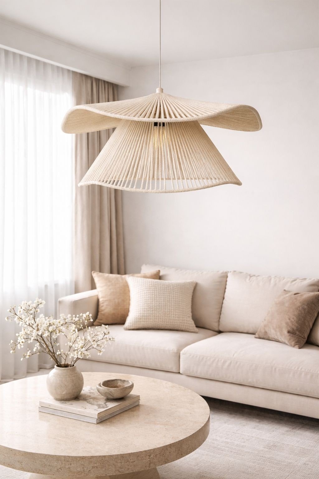 Lunia Model 2'li Bohem Avize Ekru