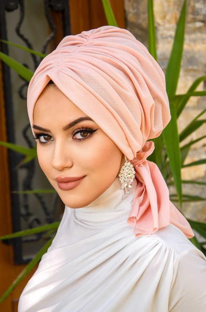 Açık Pudra Tokalı Bone