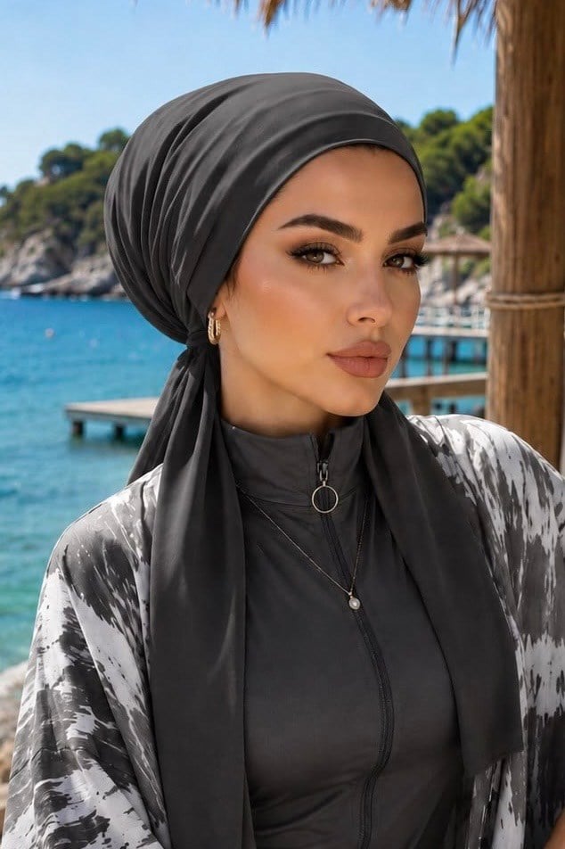 Antrasit Önü Düz Deniz - Havuz Bonesi