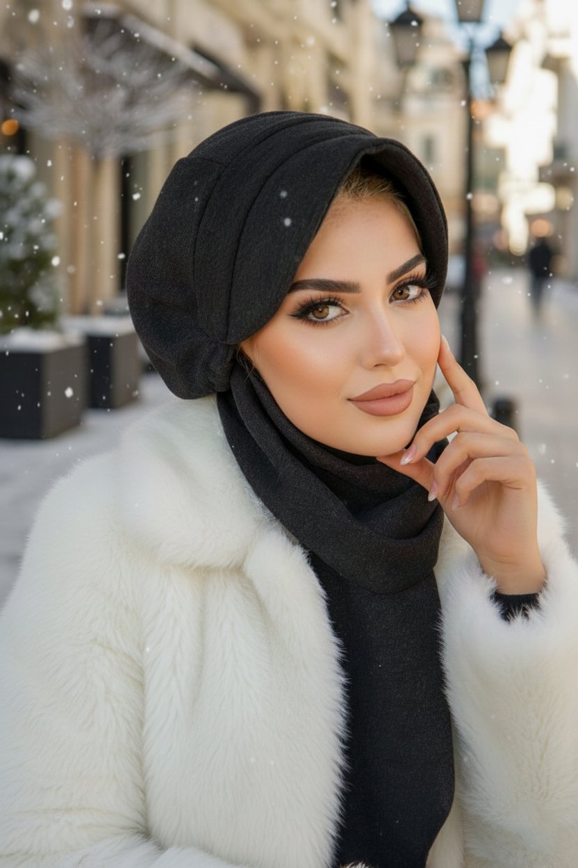 Antrasit  Tesettür Şapka