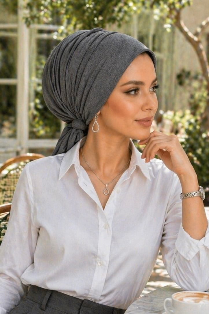 Duman Gri Düz Tokalı Bone