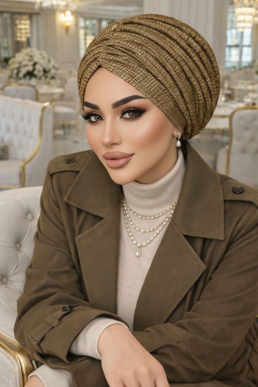 Ekru Simli Piliseli Burgu Model Abiye Bone