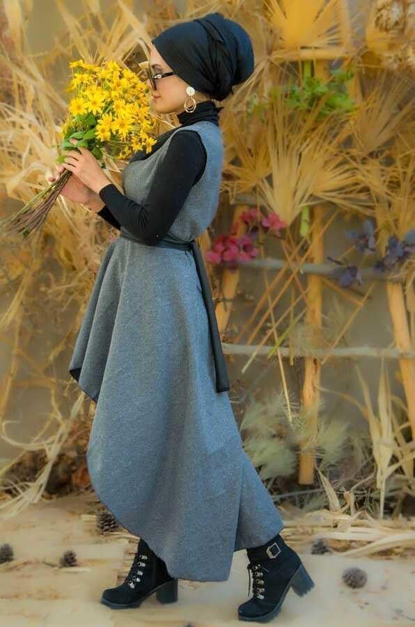 Gri Balıksırtı Yelek