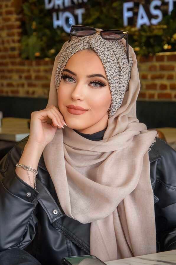 Gri Bej Desen Hazır Şal