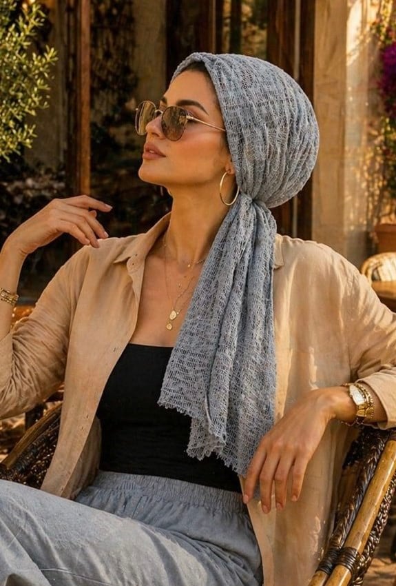 Gri Dantel Tokalı Bone