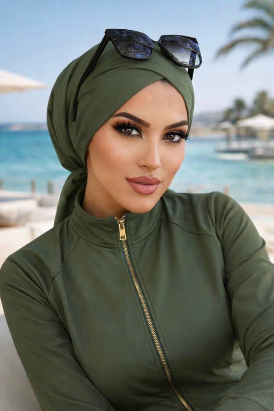 Haki Çapraz Deniz - Havuz Deniz Bonesi