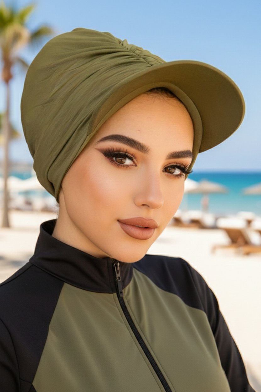 Haki Havuz - Deniz Şapkası / Mayo Üstüne Kullanılabilir