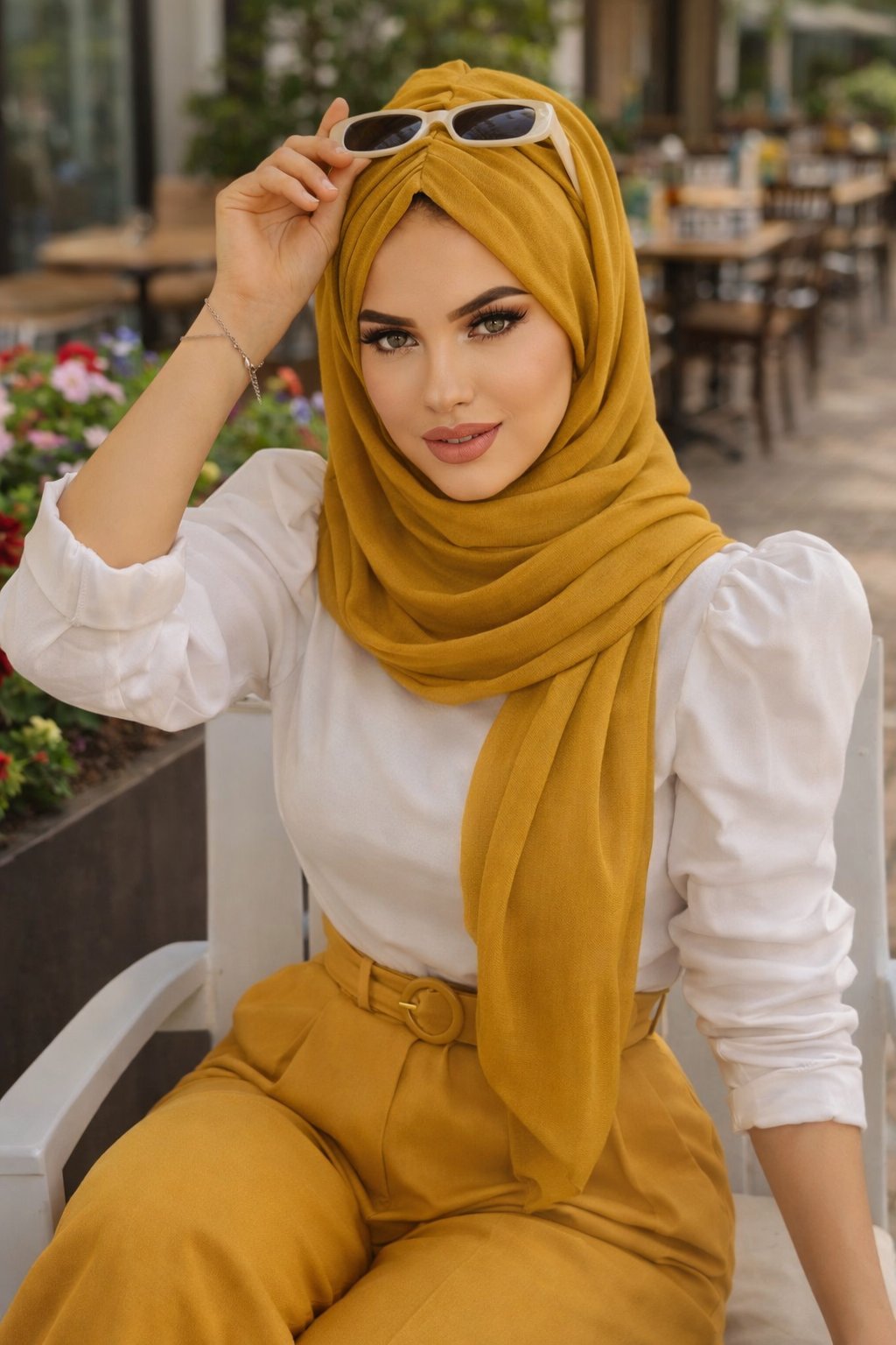 Hardal Büzgülü Hazır Şal