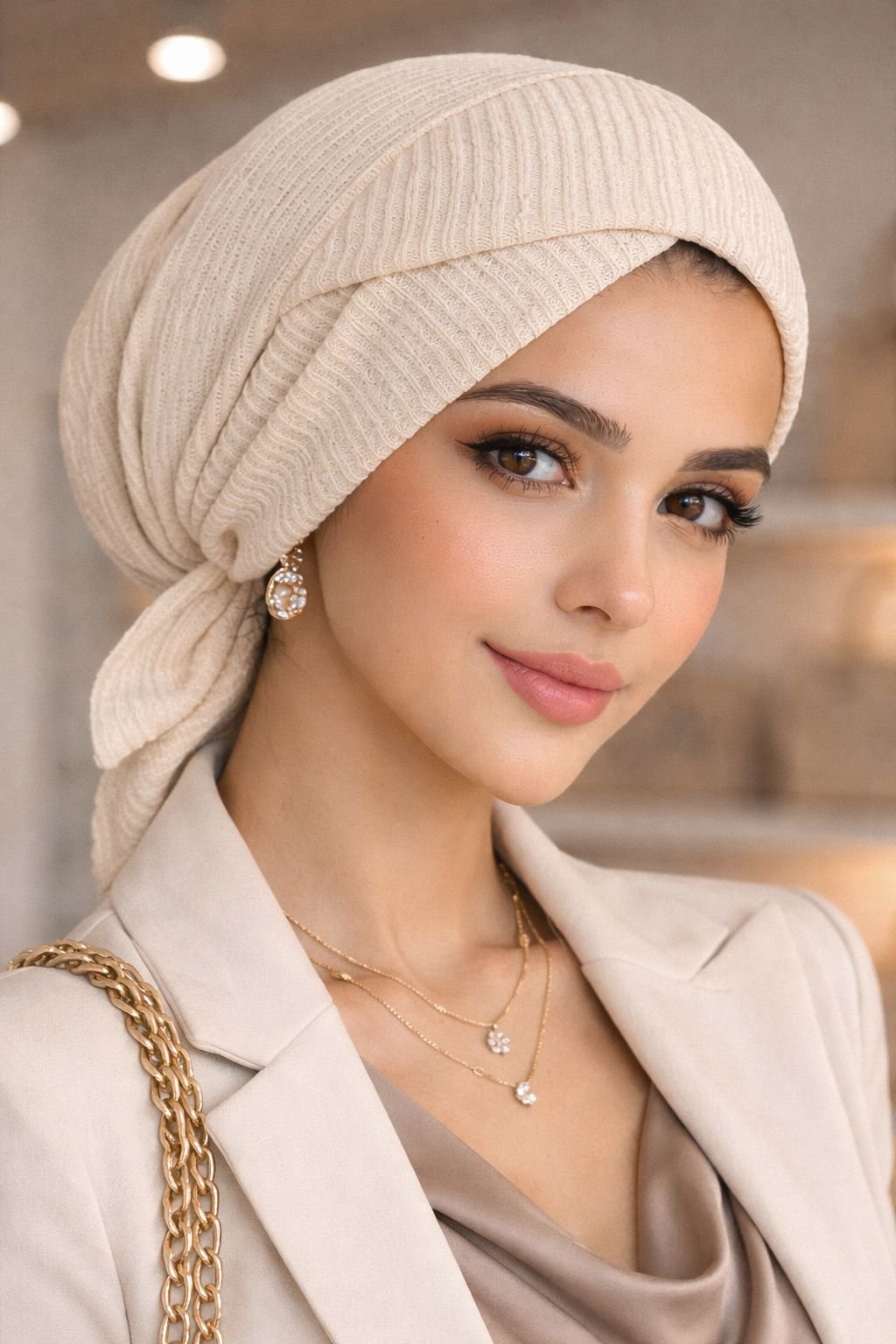 Kemik Kendinden Desenli Çapraz Bone