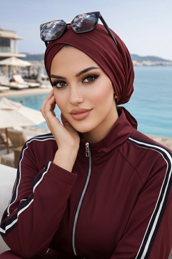 Kızıl Kahve Çapraz Havuz - Deniz Bonesi