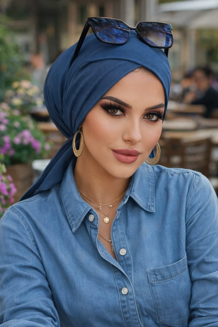 Koyu İndigo Çapraz Bone