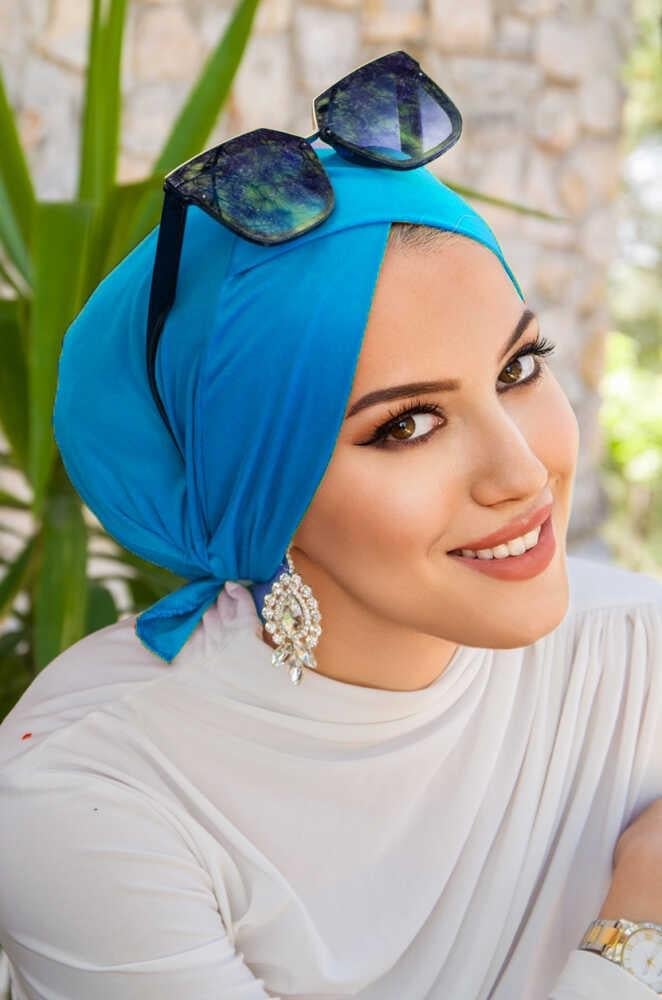 Mavi Çapraz Bone / Deniz - Havuz Bonesi