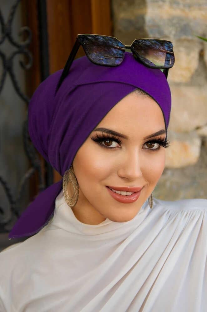 Mor Çapraz Bone / Deniz - Havuz Bonesi