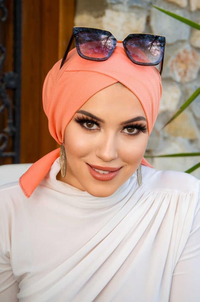 Neon Turuncu Çapraz Bone