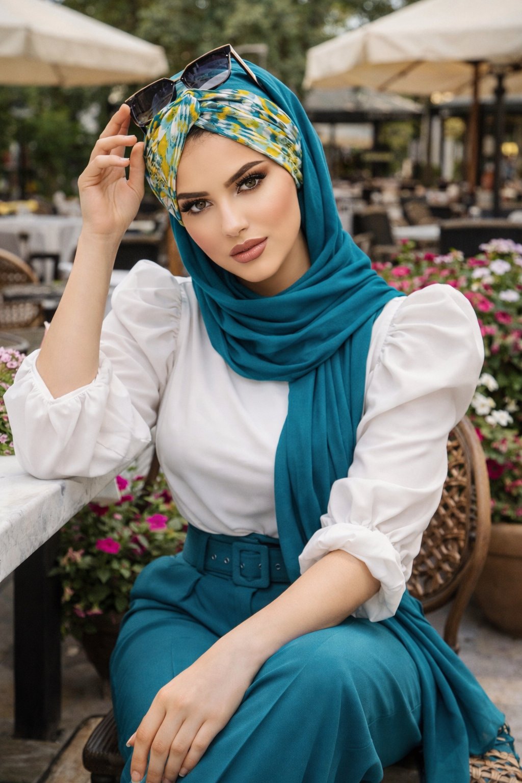 Petrol Yeşili Burgu Hazır Şal