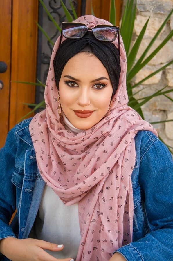 Pudra Koton Bandana Şal - 50100