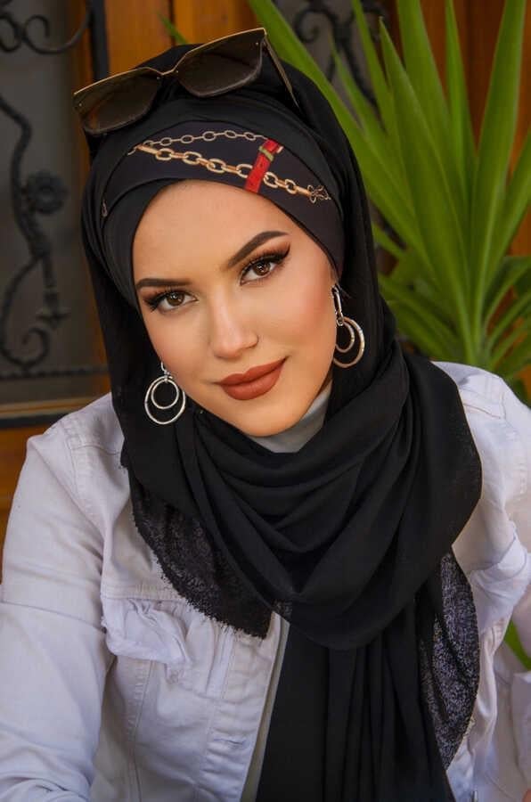 Siyah Drapeli Hazır Şal - 50501