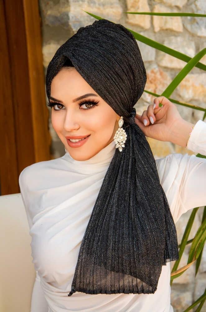 Siyah Gümüş Piliseli Dolama Bone