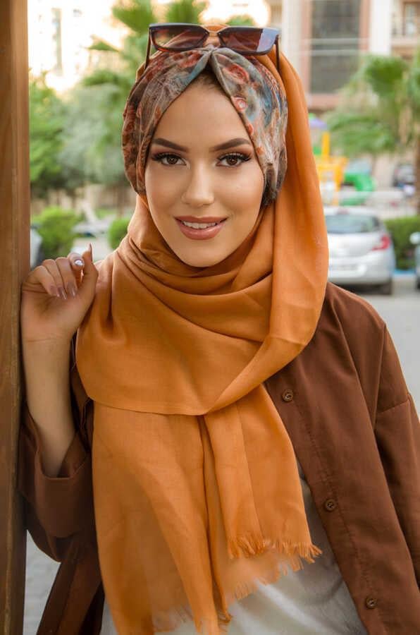 Taba Çiçek Desen Hazır Şal