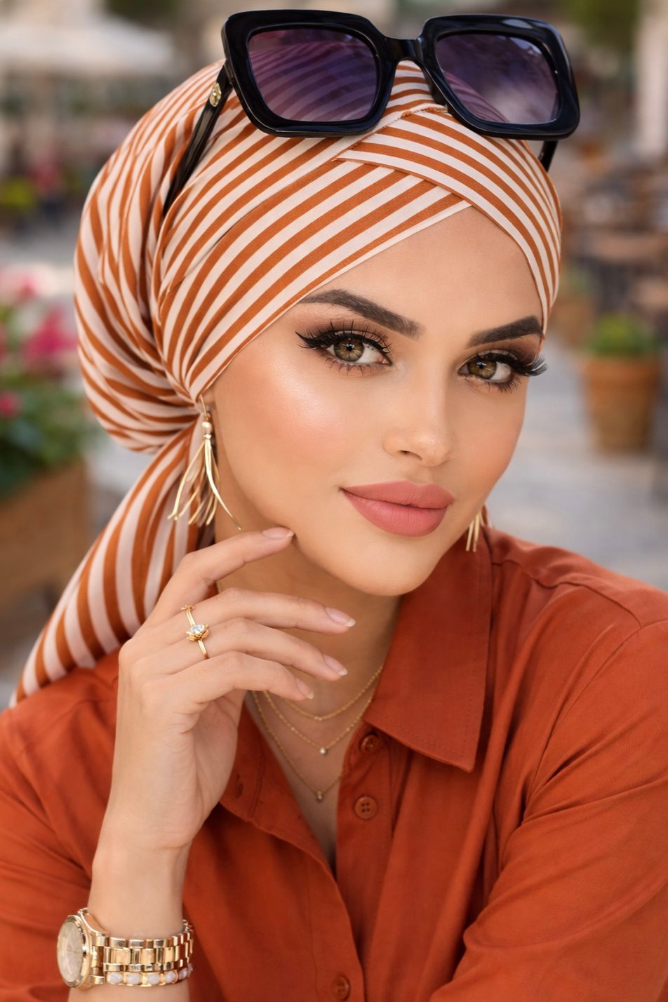 Taba Çizgili Çapraz Bone