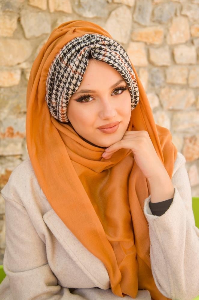 Taba Kazayağı Kışlık Hazır Şal