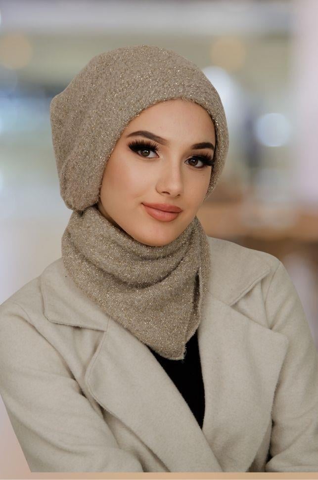 Taş Rengi Tesettür Bere