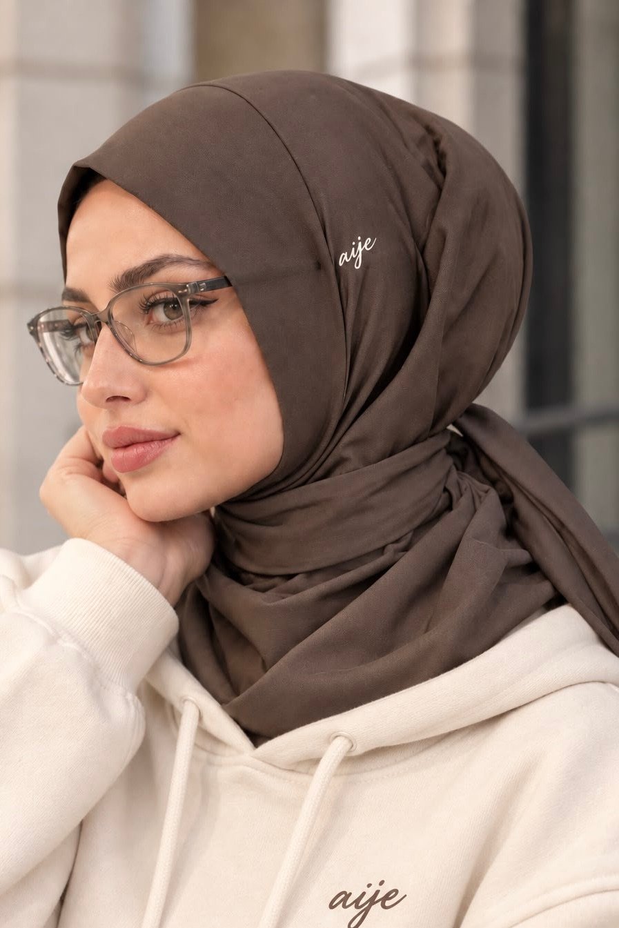 Vizon Baskılı Spor Tesettür Bone - Günlük ve Antrenman , Deniz ve Havuz Kullanımına Uygun Hazır Eşarp Bone- Athletic Hijab