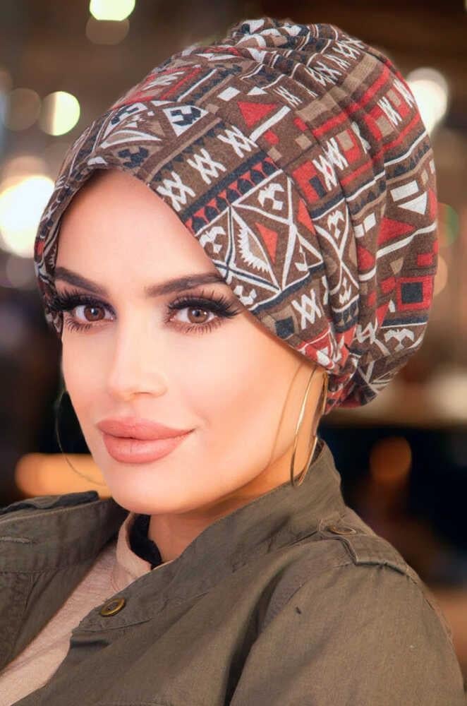 Vizon Kahve Bantlı Şapka Bone