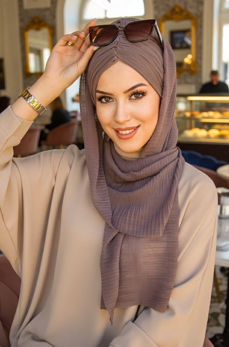 Vizon Kelebek Bone Şal