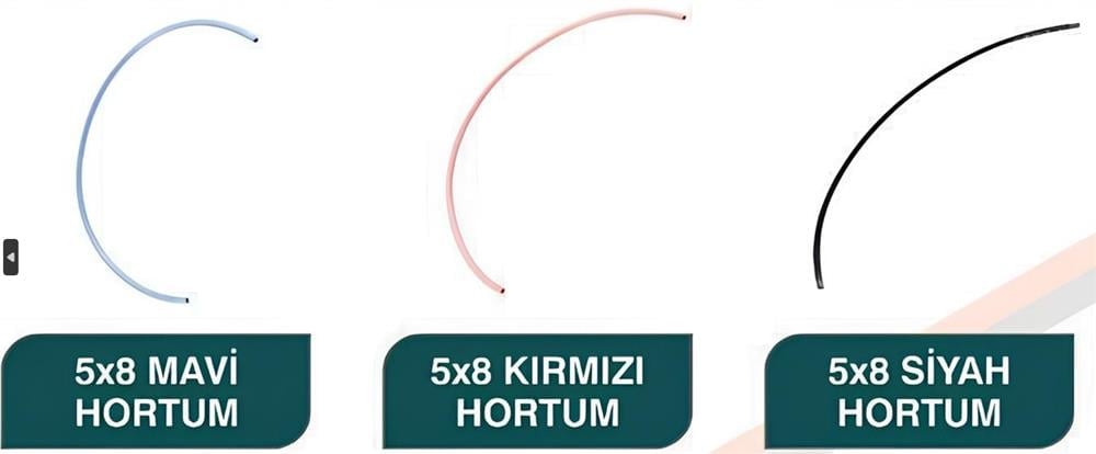 5x8 MAVİ – KIRMIZI - SİYAH HORTUM