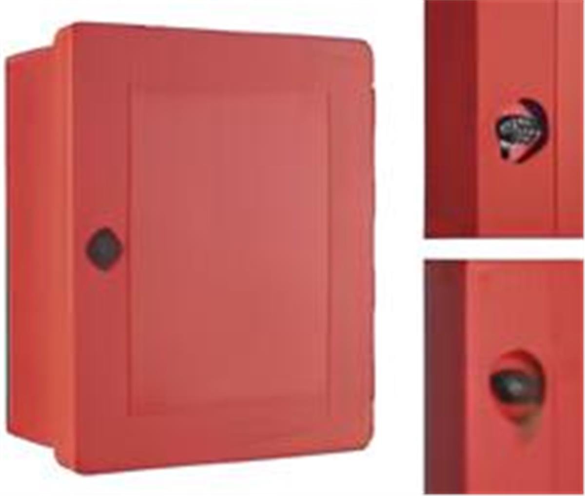 MULTIBOX CAM ÇERÇEVESİZ DÜZ KAPAKLI YSC DOLABI - KIRMIZI