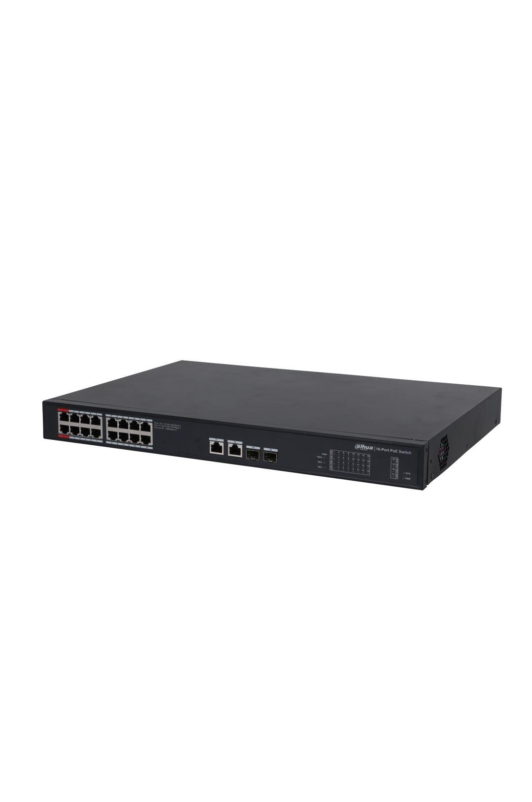 DAHUA PFS3220-16GT-240 16 Port Yönetilmeyen Akıllı PoE Switch (16GE PoE +2GE Uplink + 2GE SFP ) 