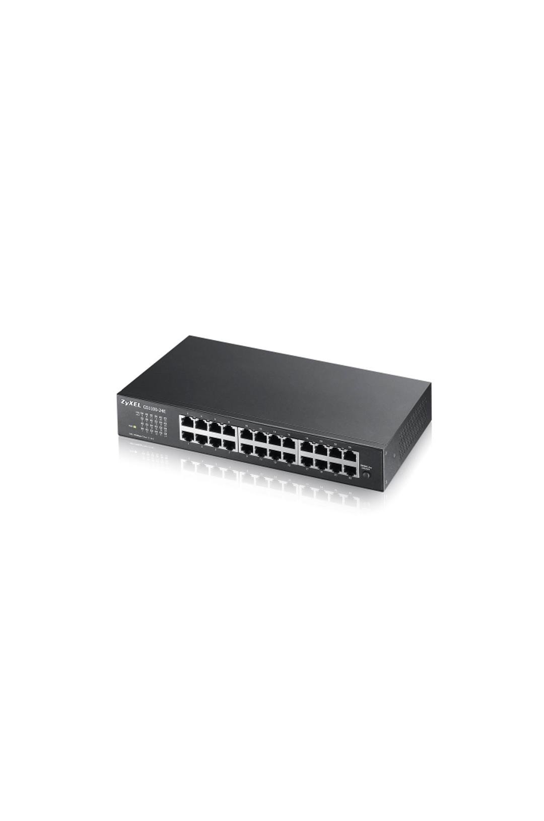ZyXEL GS1100-24E V3, 24 Port, GigaBit, Yönetilemez, Sessiz, Rackmount Switch