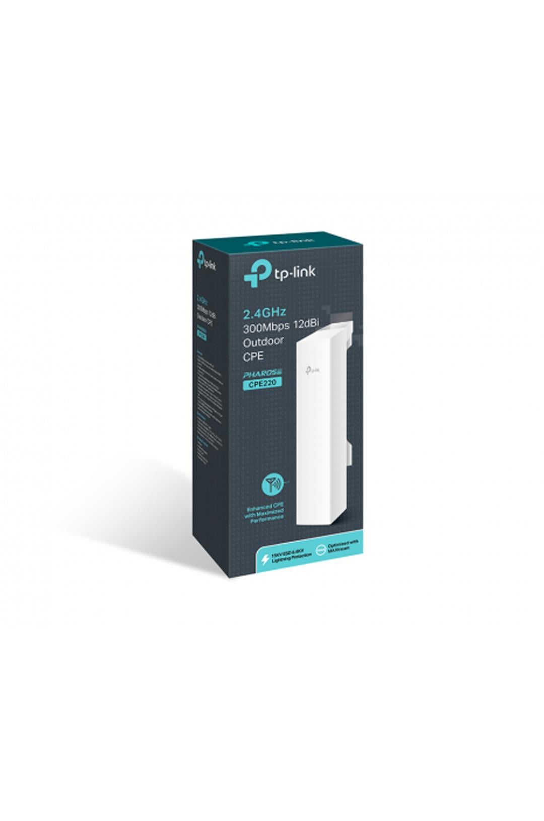 TP-LINK CPE220, 300Mbps, 2.4Ghz WiFi, 12dbi Anten, 13Km Menzil, Noktadan Noktaya, Dış Mekan, Access Point CPE