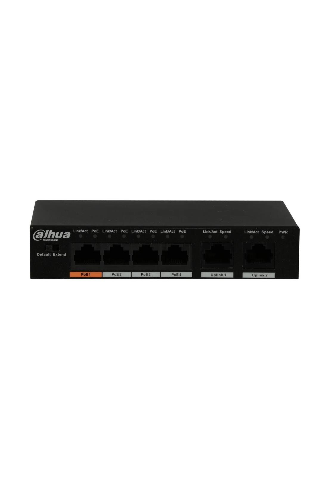 DAHUA PFS3006-4ET-60 6 Port Hızlı Ethernet PoE Switch   ( 4FE PoE +2 FE )
