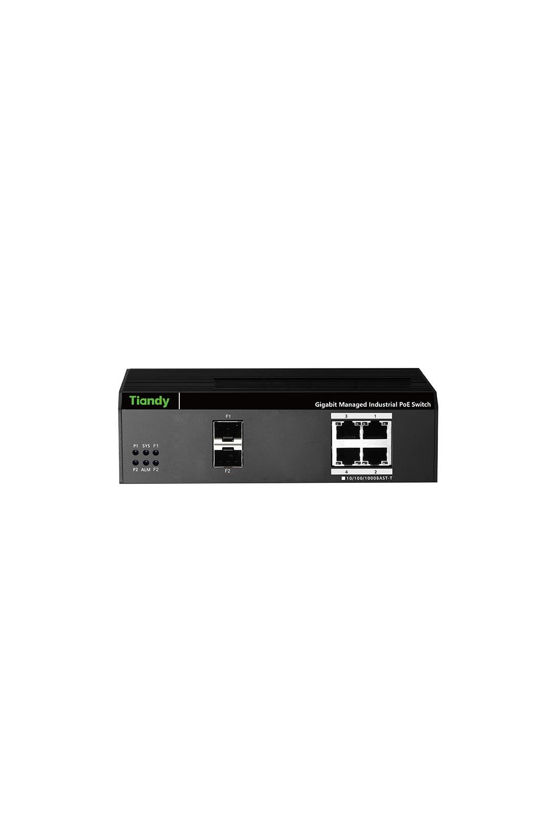 TIANDY PS-END1004G-2SFP 4 Port Gigabit Layer2 Yönetilebilir Endüstriyel AI POE switch ( 4G+2 SFP )