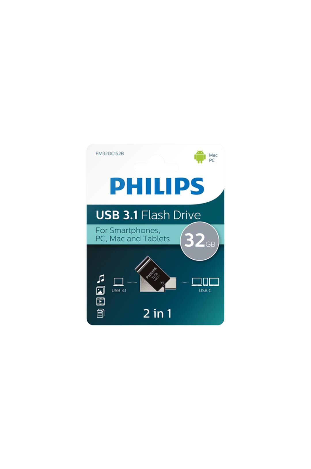 PHILIPS FM32FD165B, 32GB, USB 3.1, Moon, Uzay Grisi, Flash Disk