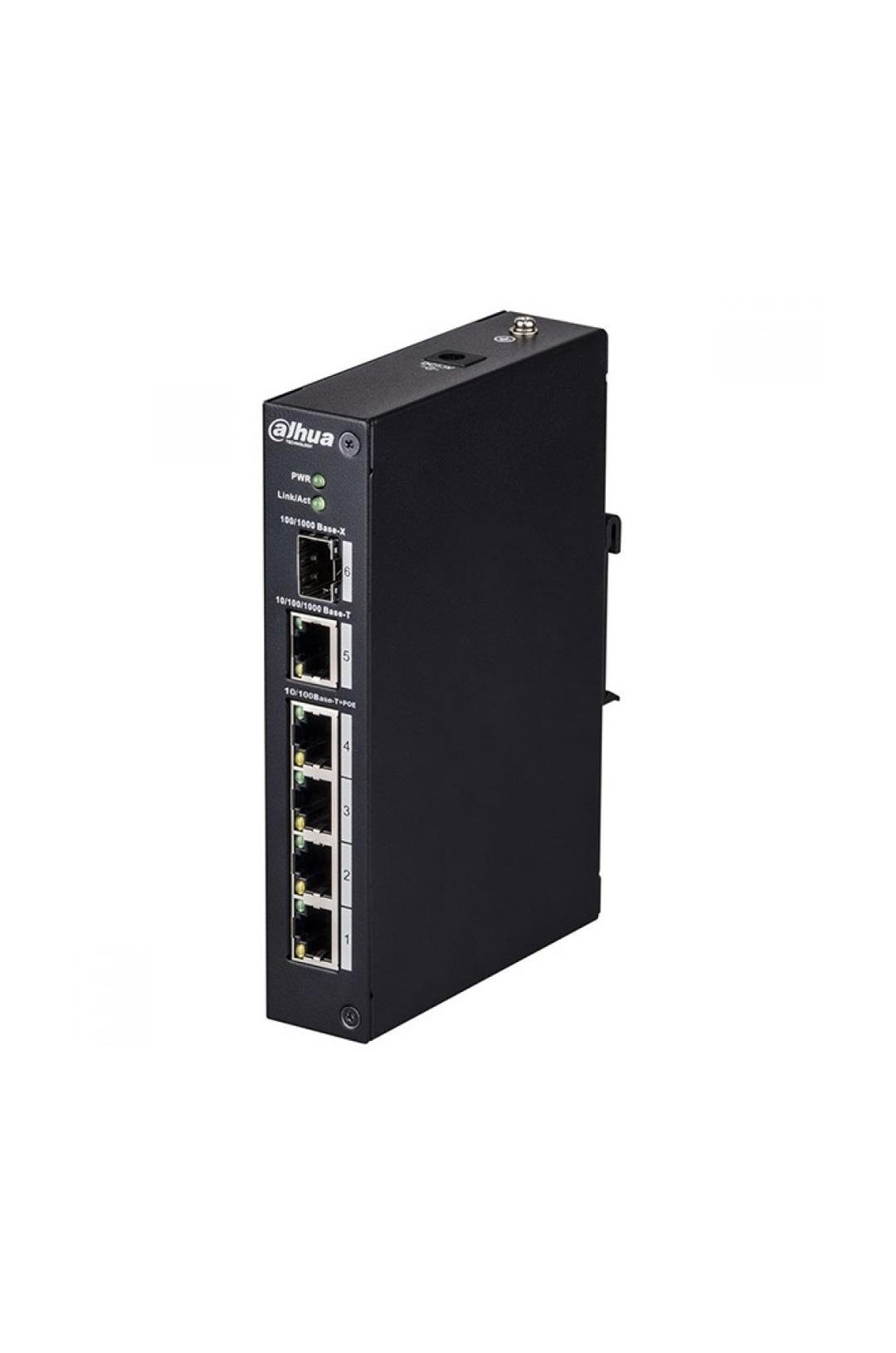 DAHUA PFS4206-4P-120 4 Kanal Yönetilebilir PoE Switch    ( 3FE PoE +1GE PoE +2GE SFP )
