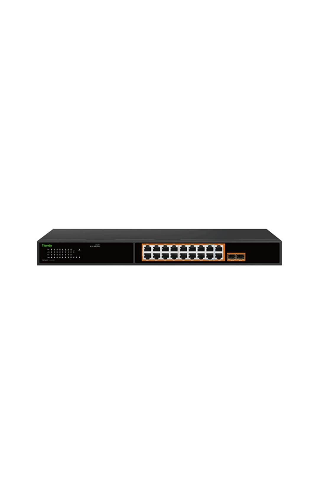TIANDY PS-1016G-2G2SFP 16 Port Yönetilmeyen Gigabit AI POE Switch  ( 16G + 2G + 2 SFP )