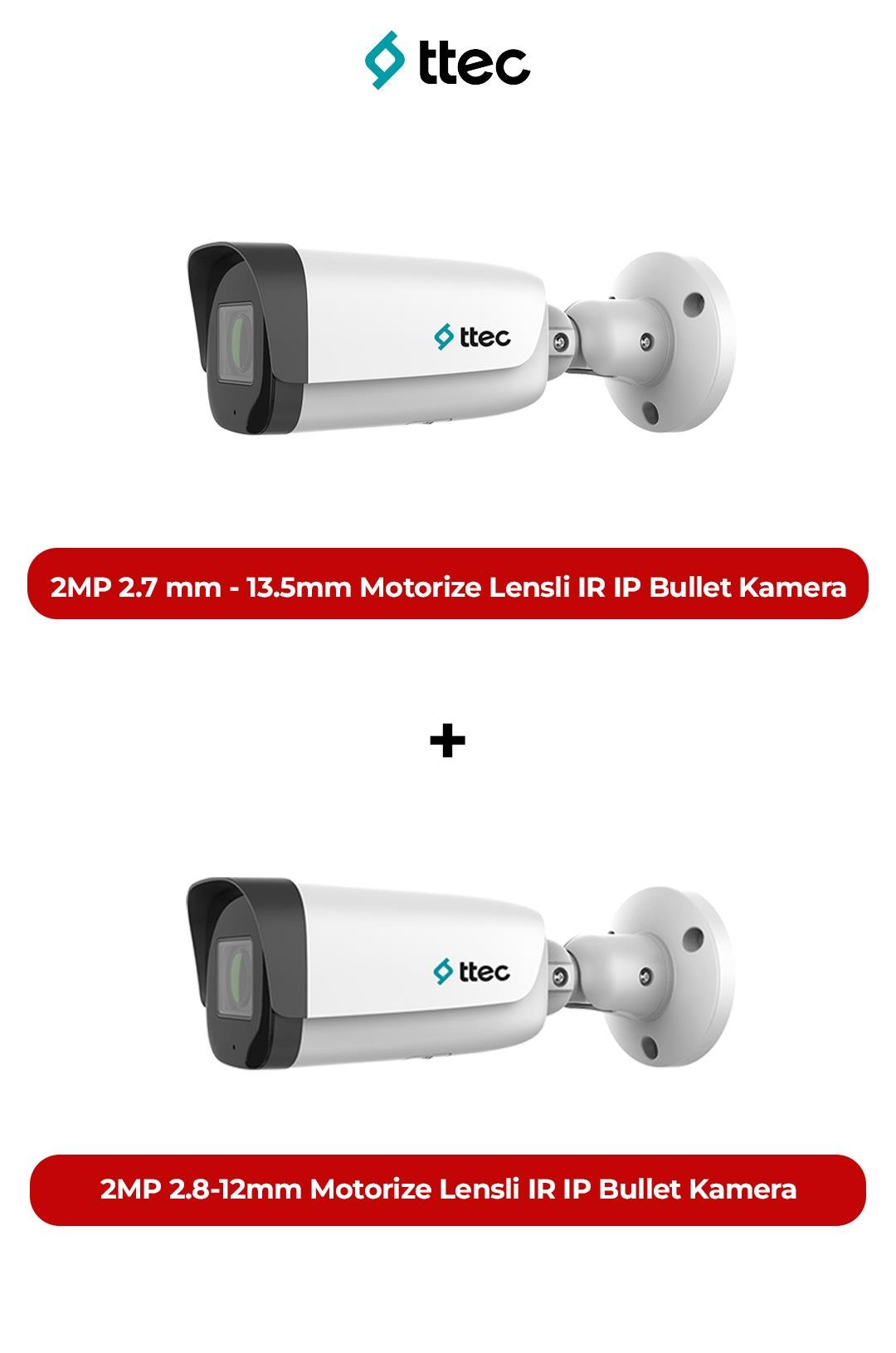 TTEC IPBM-2380L-WMASZ/S 2 Adet Ip Kamera Paket