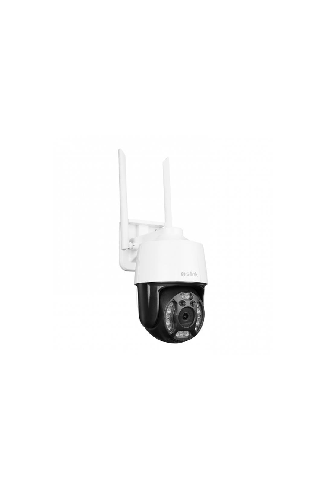 S-LINK SL-PTZ02, Akıllı Güvenlik Kamerası, WiFi, 3Mpix, 2,8mm Lens, 25m. Gece Görüşü, Hareket algılama, İki Yönlü Ses, Micro SD Kartlı, TUYA Yazılım