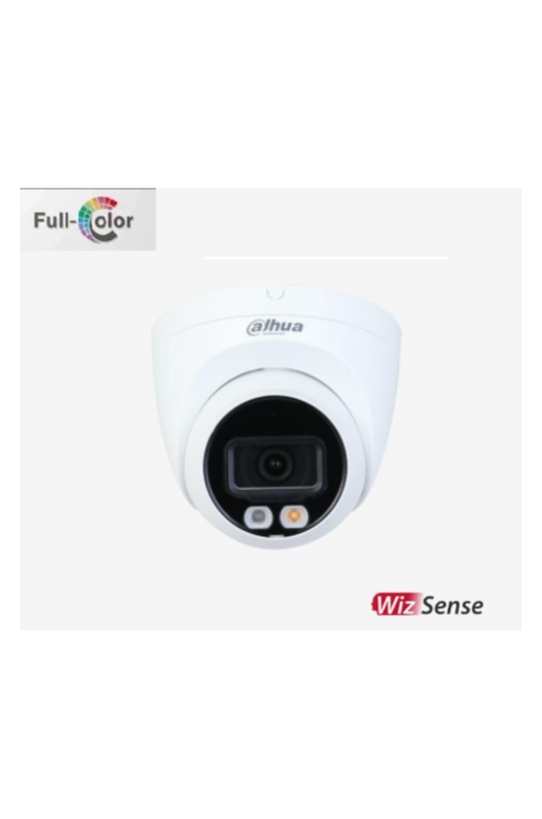 DAHUA IPC-HDW2249T-S-IL, 2Mpix, Full Color, 2,8mm Lens, H265+, 30Mt Gece Görüşü, IP67, Dahili Mikrofon, PoE Dome IP Kamera