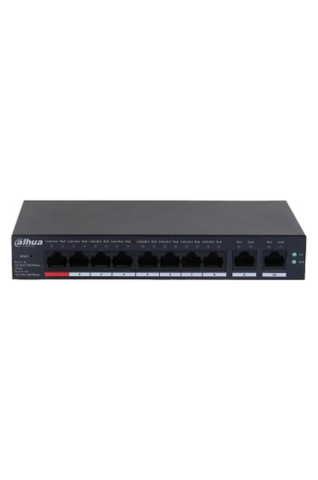 DAHUA CS4010-8GT-110 10 port yönetilen Cloud gigabit Switch  ( 8GE PoE +2 GE )

