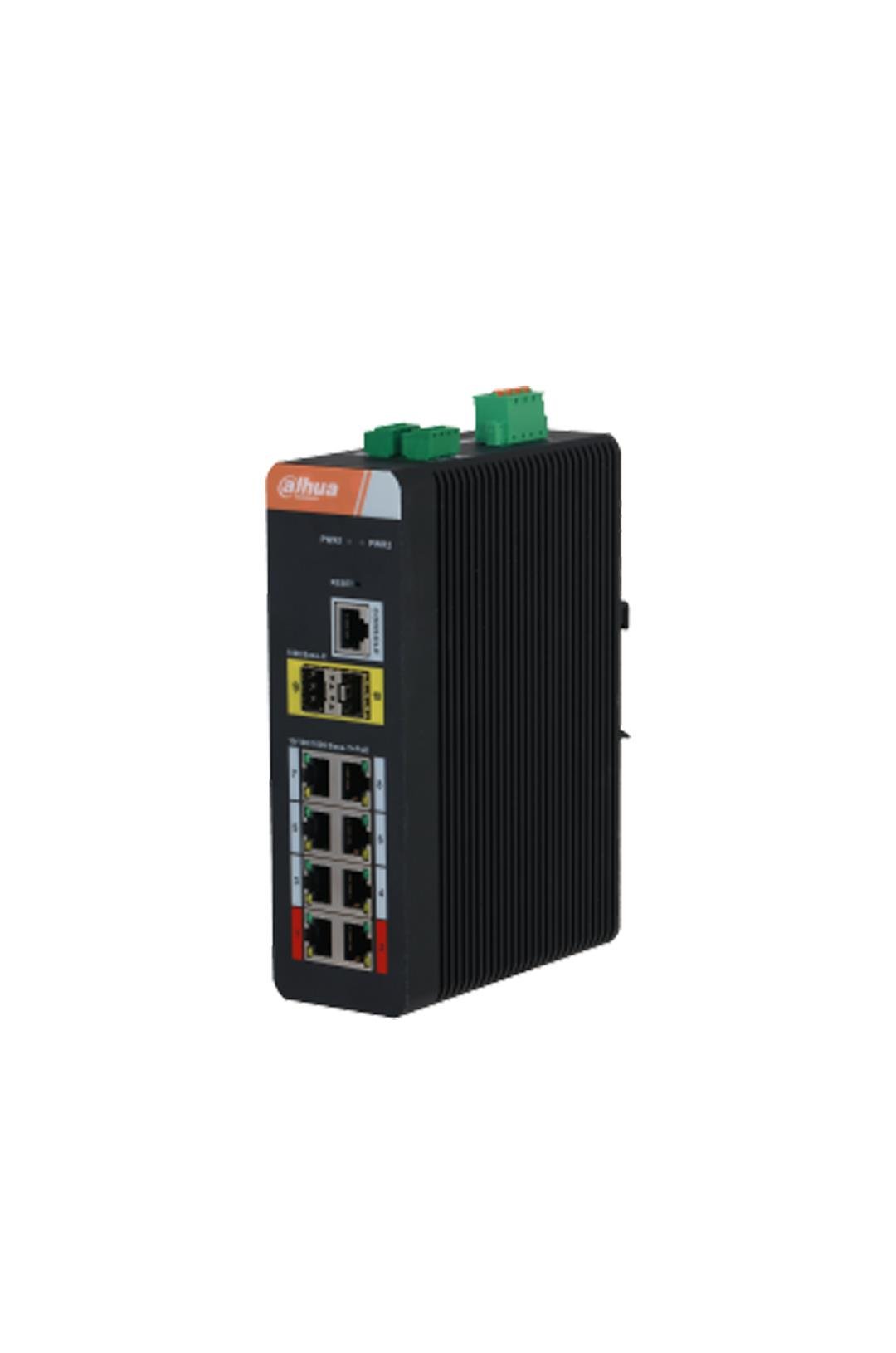 DAHUA IS4210-8GT-120 8 Kanal Yönetilebilir Gigabit Endüstriyel Swicth (8GE PoE + 2GE SFP )
