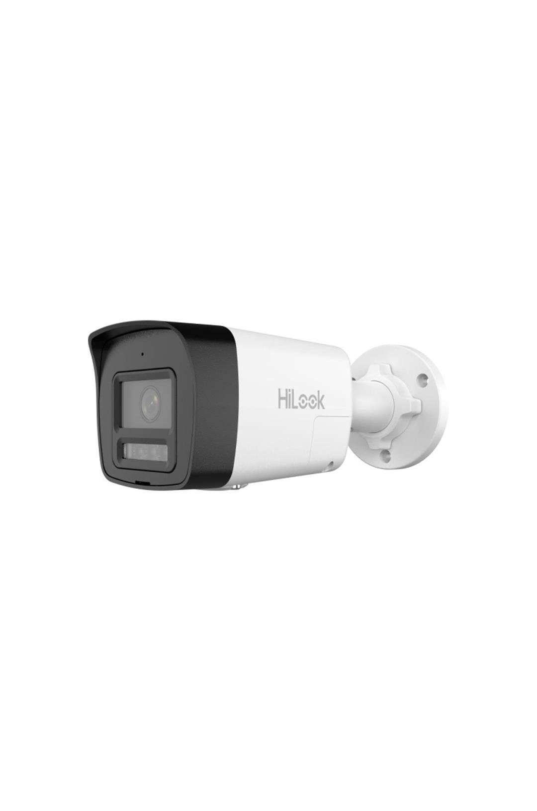 HILOOK IPC-B120HA-LUFC, 2Mpix, 2,8mm Lens, H265+, Dual Light, 30Mt Gece Görüşü, Dahili Mikrofon, IP67, PoE, Bullet, IP Kamera