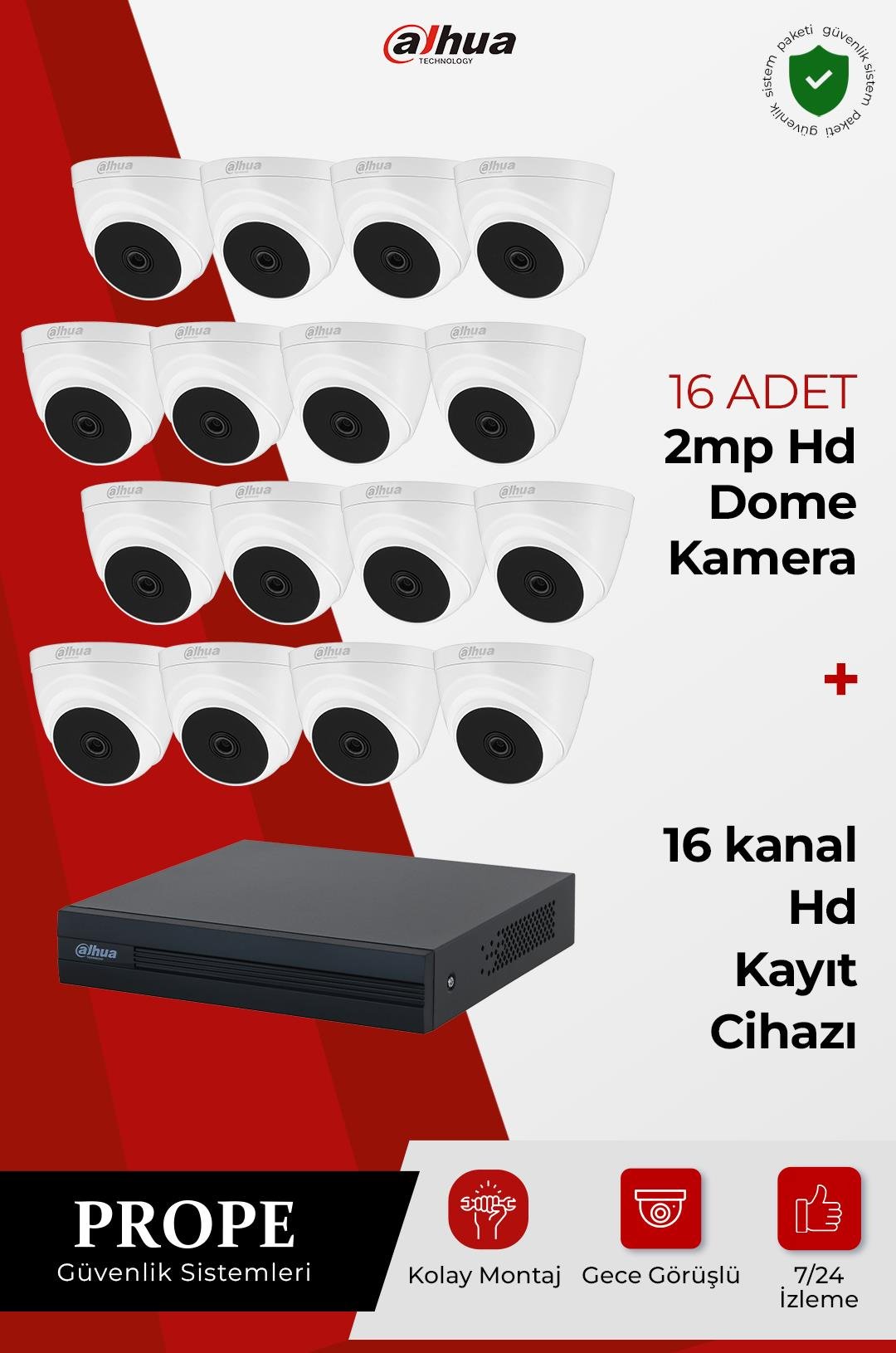 DAHUA PG-DH16C00001HD-16ST 16 Kameralı Hd Sistem Paketi