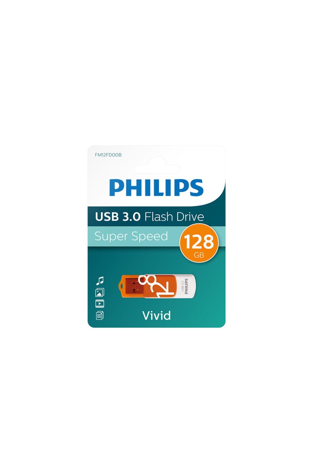 PHILIPS FM12FD00B, 128GB, USB 3.0, Vivid, Turuncu, Flash Disk
