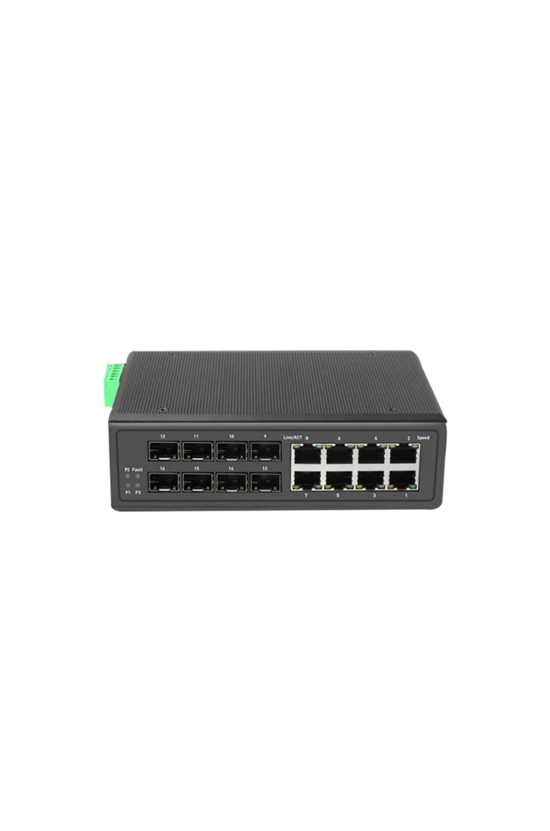 TIANDY EPS-END1008G-8SFP 8 Port Gigabit Layer2 Yönetilebilir Endüstriyel AI POE switch ( 8G+ 8 SFP )