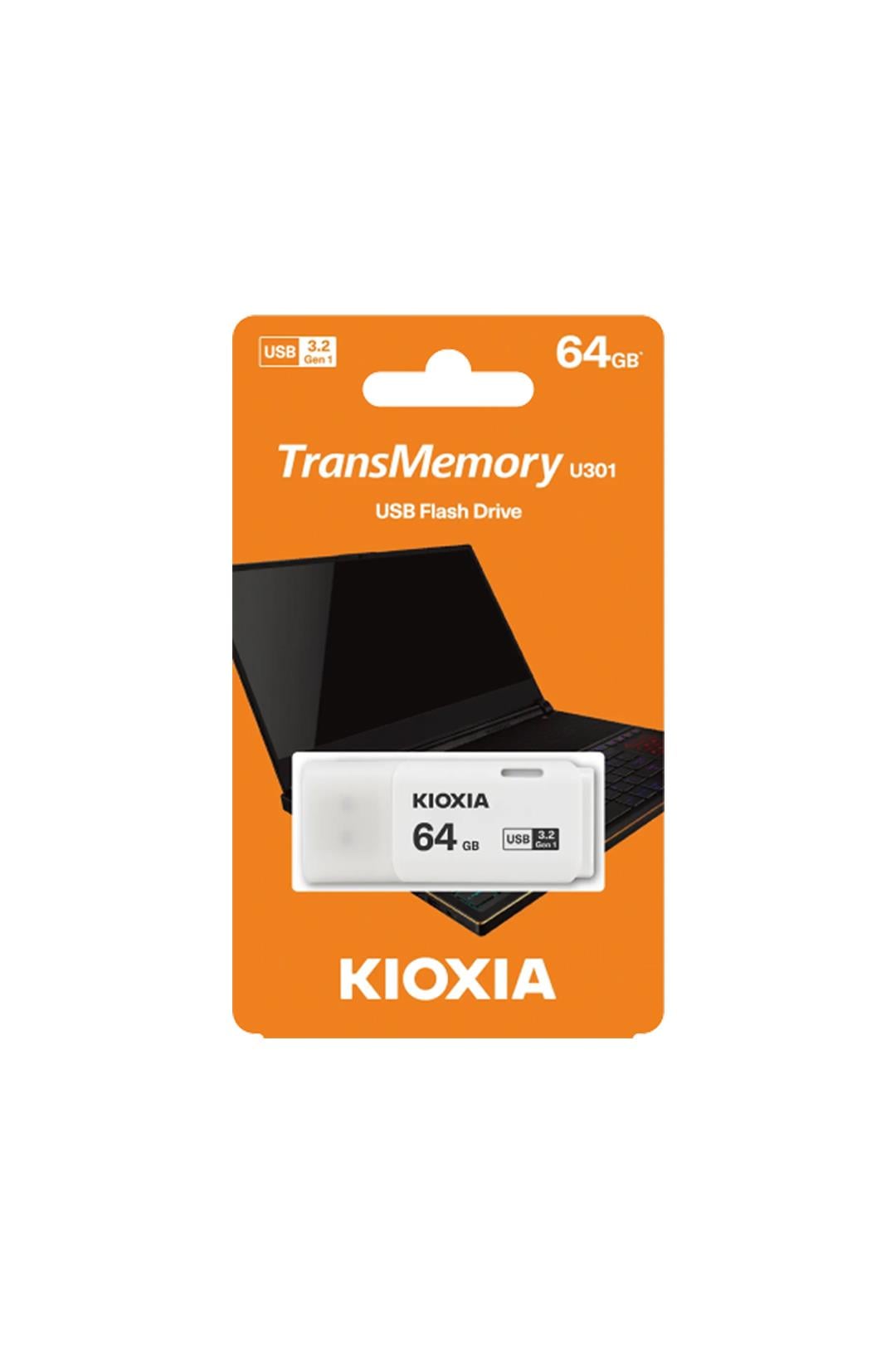 KIOXIA U301W 64GB USB 3.2 Gen1 Transmemory Flash Disk (Beyaz)
