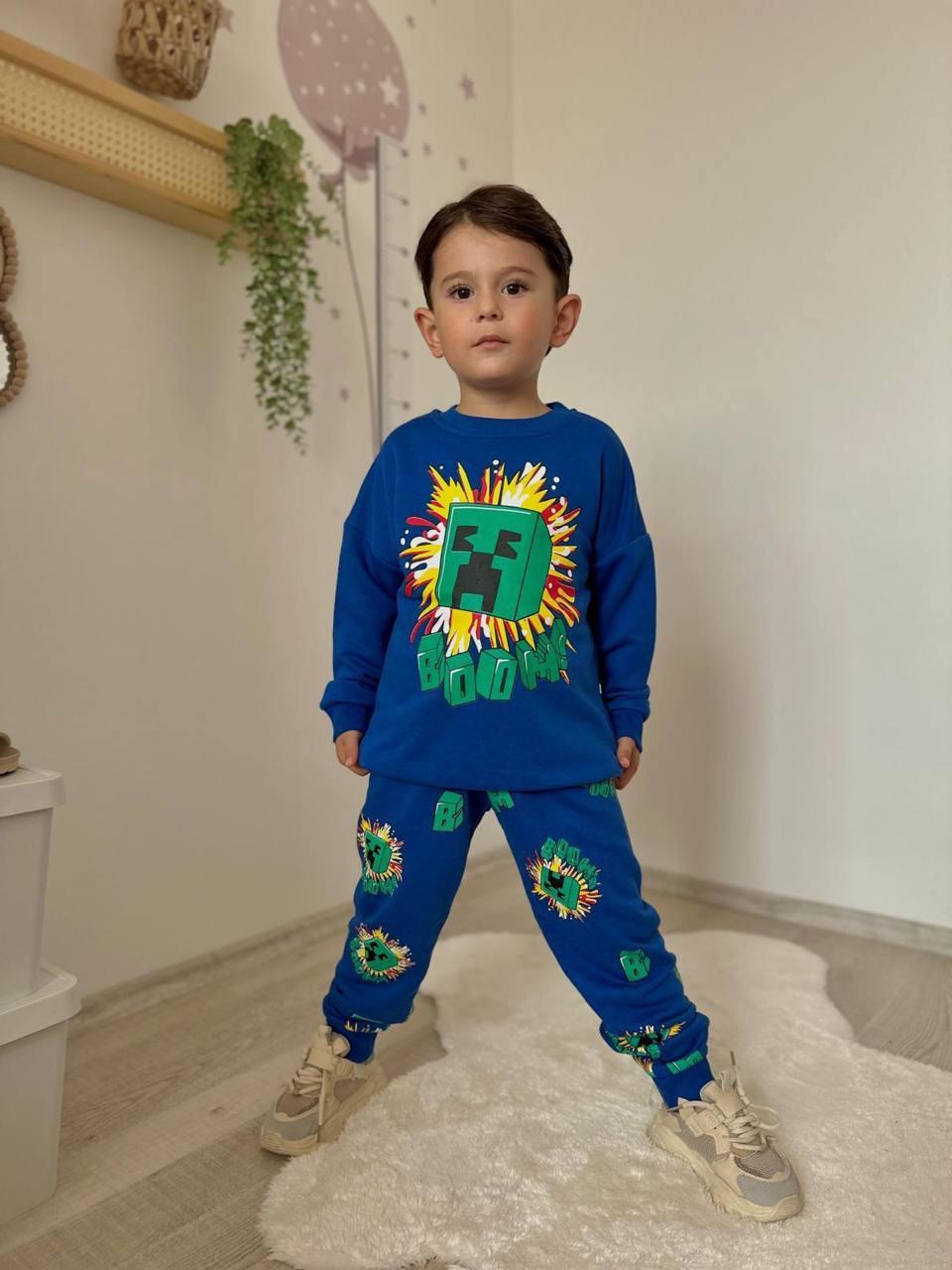 MINECRAFT CREEPER BASKILI ERKEK ÇOCUK EŞOFMAN TAKIMI